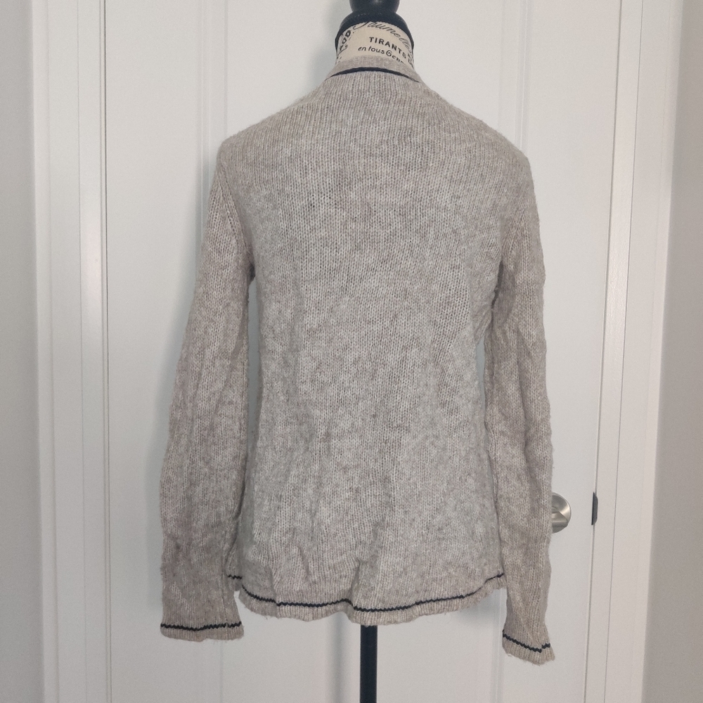 *Theory Cream Cardigan with Black Accents – Size S - Picture 4 of 9